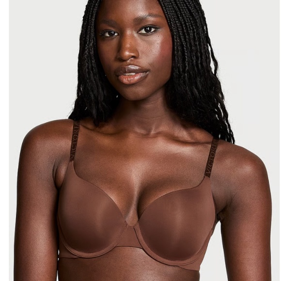 VICTORIA'S SECRET Perfect Shape Smooth Bra - Brown Ganache 36B NWT New - Picture 2 of 5